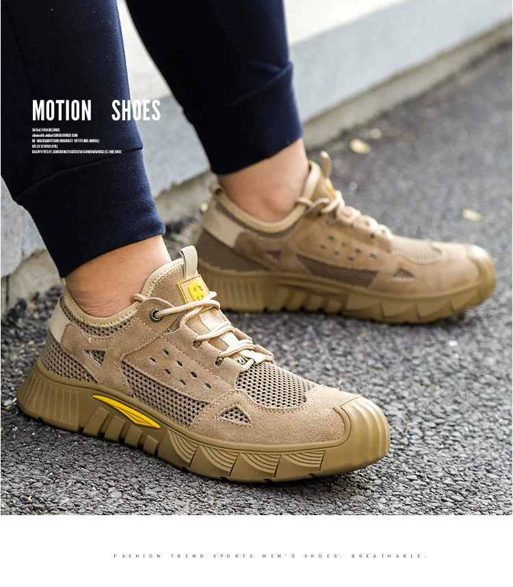 Labor protection shoes for men in summer, breathable, anti-smash, anti-puncture, insulated construction site men's work safety steel plate, electrical steel toe