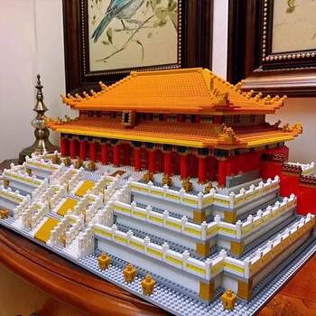 Forbidden City Taihe Palace Mortise and Tenon Structure Building Block Toy Educational Assembly Puzzle Adult Version Chinese Architecture Model Ornament