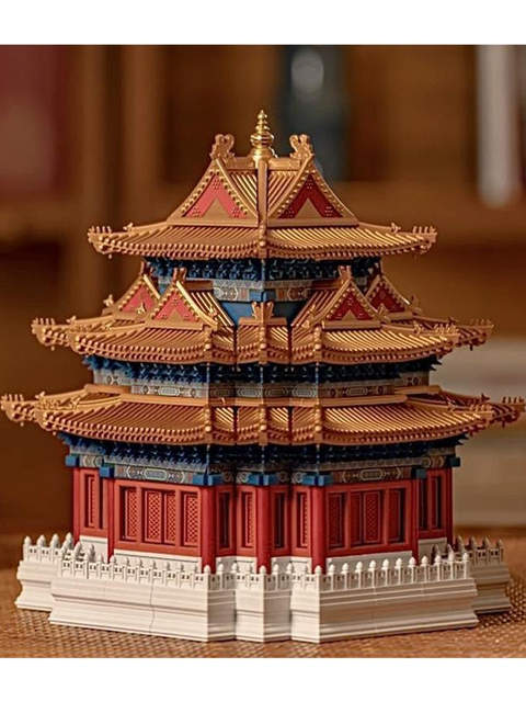 Forbidden City Building Blocks, Corner Tower of the Palace Museum, Chinese Style Mortise and Tenon Joints, High Difficulty Ancient Architecture for Adults, Educational for Boys, Compatible with Lego