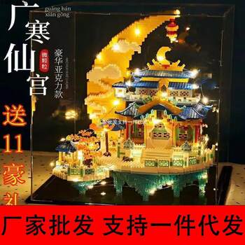 Guanghan Palace Small Particle Building Blocks 2025 New Model High Difficulty Assembly Suitable for Boys and Girls 3D Chinese Children