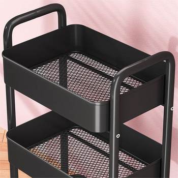 Cart storage rack floor-standing multi-layer snack vegetable storage rack bathroom kitchen bedroom movable layered shelf