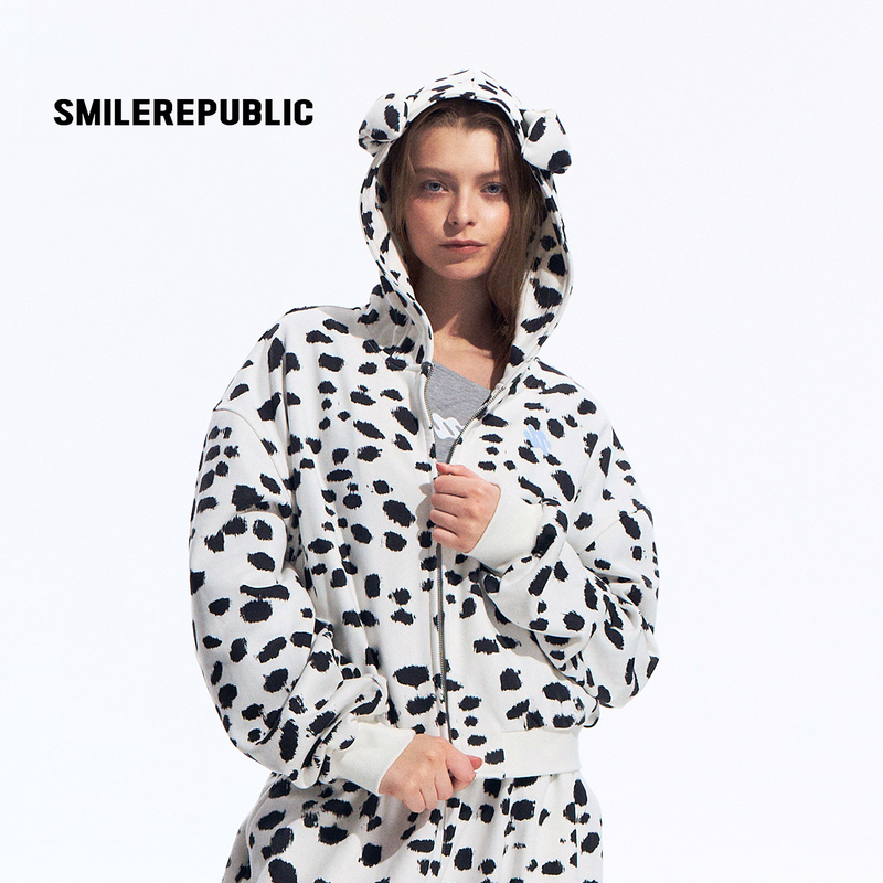 [Same Style as Zhu Zhixin] Smilerepublic's "Maiding" Ear-Hooded Sweatshirt Cardigan Autumn Top
