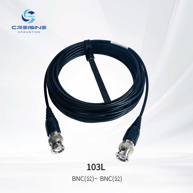 Bnc (Male) to Bnc (Male) Low-Noise Version Microphone Hammer Cable, Pvc Black, 1.9/2.9mm