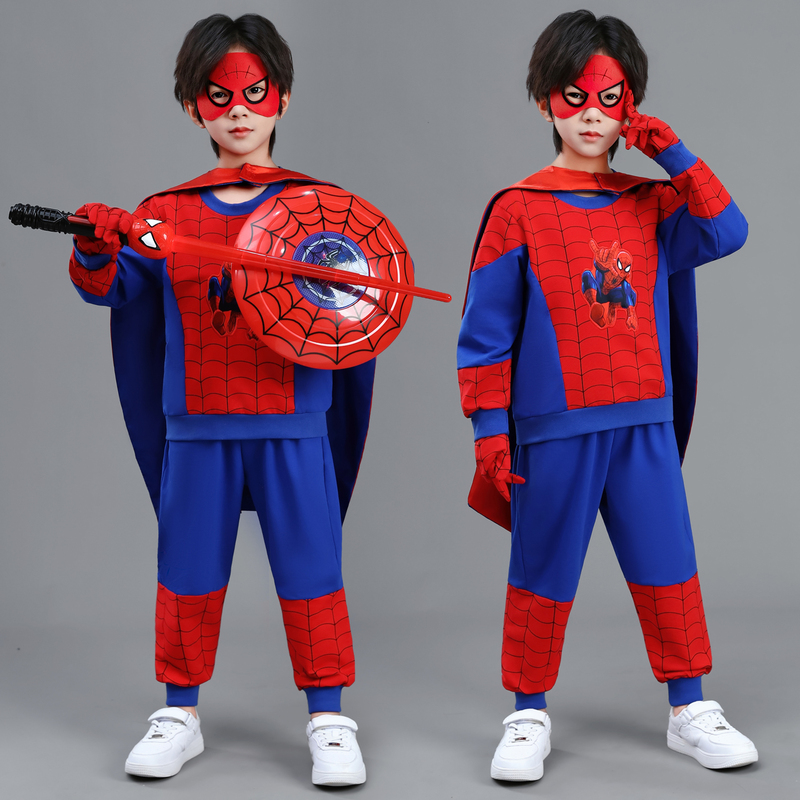 Spider-Man Children's Clothing Boys' Spring and Autumn Suit Kindergarten Cartoon Role-Playing Cosplay Performance Costume