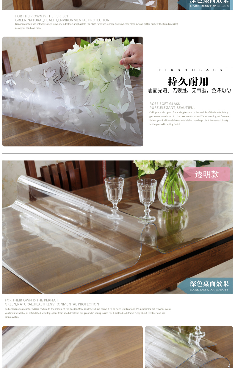 PVC thảm bảng đất sét nhựa đệm máy tính pad bàn pad không thấm nước vải dầu bảng mat tấm pha lê trà - Khăn trải bàn khăn trải bàn kính