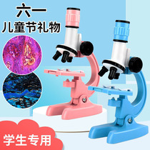 Childrens Day Childrens Science Experiment Microscope 1200x Home Portable Magnifying Glass HD Professional Times Ultra-Clear Bacteria Used by Primary and Secondary School Students with Creative Back-to-School Gifts for Boys and Girls