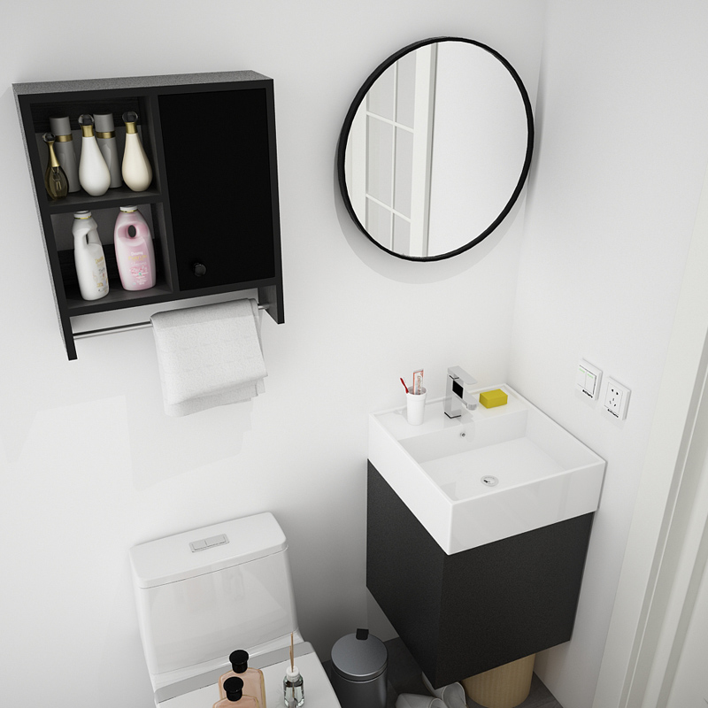 40 Wide 50cm60 Small Family Type Mini Bathroom Cabinet Combination Handwashing Pool Washbasin Dressing Room Wash Up Table Basin