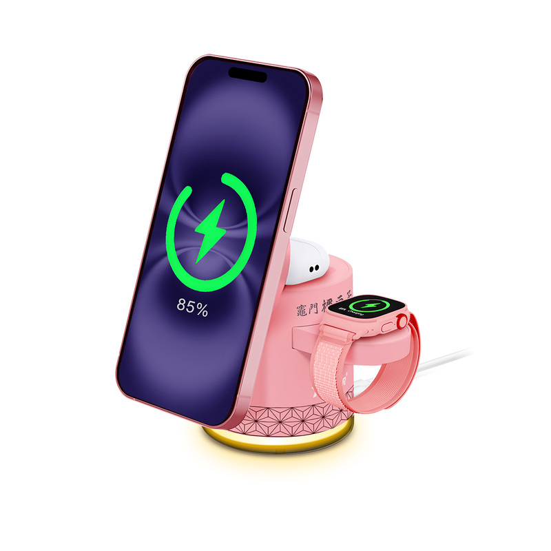 Hong Kong Xpower Demon Slayer Mini Palm-Sized 5-in-1 Magcharge Magnetic Wireless Charger Fast Charging Earphone Charging Stand Foldable Smartwatch Charging Phone Charging Dock