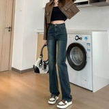 Прямые свободные джинсы, весенние летние приталенные ретро штаны, 2025 года, высокая талия, по фигуре, подходит для подростков