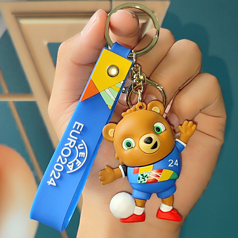 2024 New Cartoon Mascot Couple Pendant Women's Student Bag Keychain Tourist Attraction Souvenir Gift