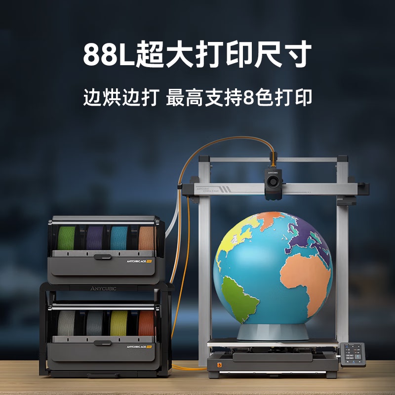 Zdcube K3Max Large-Size Multi-Color 3D Printer with Fully Automatic Leveling, High-Speed Fdm Desktop-Grade