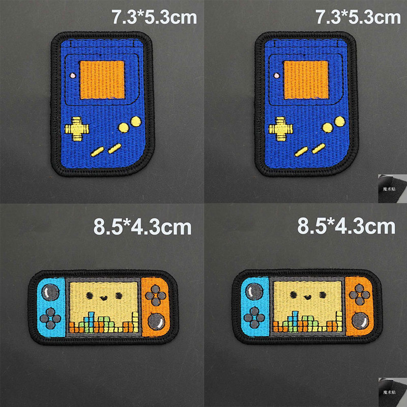 Retro Game Console Xiaobawang Embroidered Cloth Patch Decoration DIY Clothing Hole Repair Embroidery Velcro Aj116