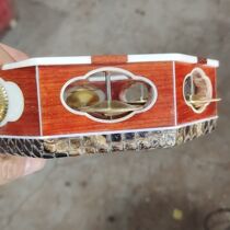 Folk art single-string octagonal drummer drum folk art rap python skin percussion single-sided drum sandalwood drum storytelling antique