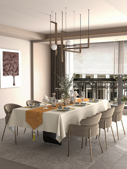 GULAN古兰防水防油免洗皮革桌布隔热轻奢高级感餐婴儿绒台布桌垫