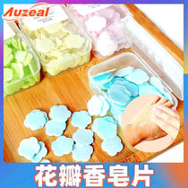 Cleaning Tablets Hand Washing Soap Tablets Portable Travel Soap Tablets Box Disposable Mini Paper Petal Soap Tablets