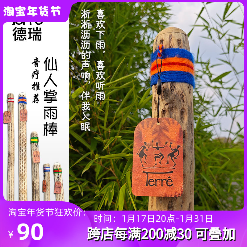 Cactus Rain Stick Rain Sound Rod Derre Terre South America Chile Waves Anthropical Meditation Meditation Small Instruments-Taobao