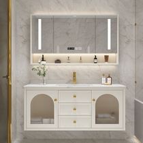Emperor American Oak Smart Bathroom Cabinet Modern Light Luxury Rock Toilet Washing Changhong Glass Wash Basin Cabinet