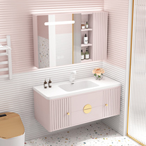 King Pink French Light Luxury Bathroom Cabinet Ceramics One Basin Bathroom Handwash Basin Bathroom Bathroom Toilet