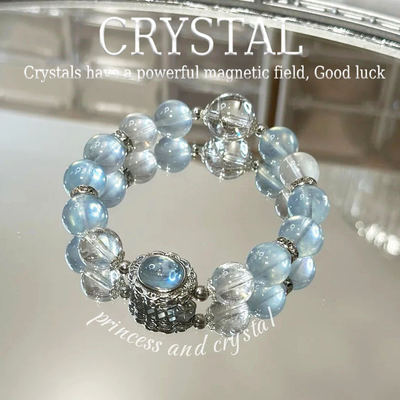 【Trendy Lingxi】Putuo Mountain Natural Aquamarine Magic Box Bracelet Aquamarine Valentine's Day Gift Crystal Bracelet 【Trendy Lingxi】Putuo Mountain Natural Aquamarine Magic Box Bracelet Aquamarine Valentine's Day Gift Crystal Bracelet