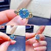 Rose Cut Topaz 925 Silver Flower Ring