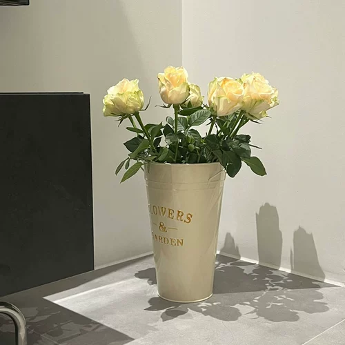 Интернет-знаменитости крупные вазы украшения гостиная цветочные композиции высококлассные нишевые ретро-зеленые растения пола.