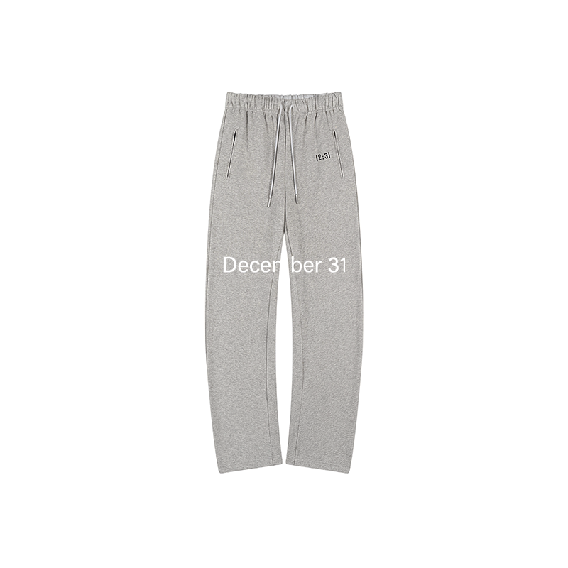 1231Shop December31 Floral Gray Printed Drawstring Sports Sweatpants