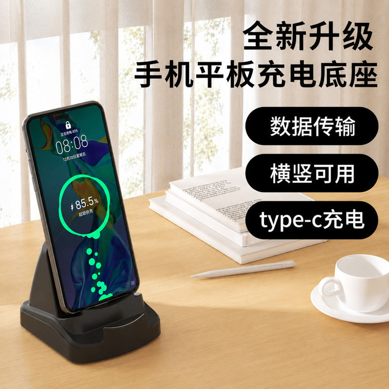 Desktop Mobile Phone Charging Fast Charging Dock Android Apple Phone Tablet Stand Connected to Computer Data Transfer Charging Stand Desktop Mobile Phone Charging Fast Charging Dock Android Apple Phone Tablet Stand Connected to Computer Data Transfer Charging Stand