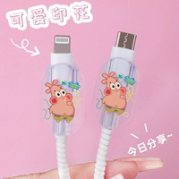 Прозрачный набор кабеля Apple Data Cable+упаковка (отправить звезду)