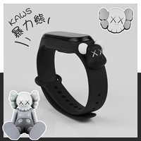 Патч модель-черный насильственный медведь+черный браслет