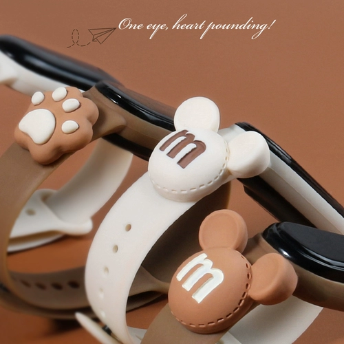 Xiaomi, совместимый браслет, сменный силиконовый ремешок для часов, мультяшная милая водонепроницаемая кукла, 5/6