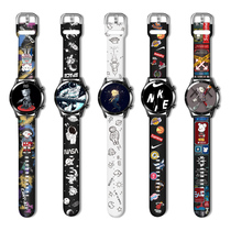 Xiaomi Watch color2 Strap Graffiti Smartwatch Fashion fashion Fashion Millet Color Wristband Men And Women Personality Tide Sign Liquid Fluorooak Silicone Table Chain Accessories Breathable Waterproof Accessories