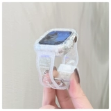 Apple, совместимые часы, силиконовый ремешок для часов, универсальные умные аксессуары подходит для мужчин и женщин, сменный волнистый прозрачный браслет, 6/5/, 3/4