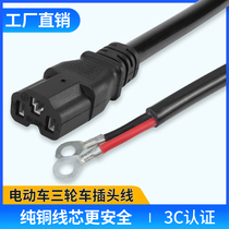 Electric vehicle battery extended length discharge cable output cable inverter output cable 4 square meters T-shaped universal interface