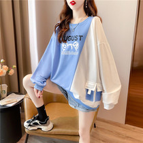 Pregnancy Woman Dress Spring Clothing Online Red Blouse 2022 New Korean Version Long Sleeve Cartoon Alphabet Pregnant Womens Clothing Lady Autumn winter