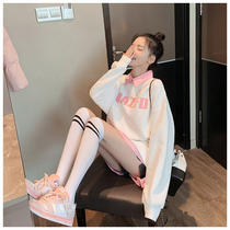 Fashion Gestation Woman Dress Spring Autumn Korean version Loose Long Sleeves Pregnant pregnant womens blusters Long-Pregnant Women Weaters