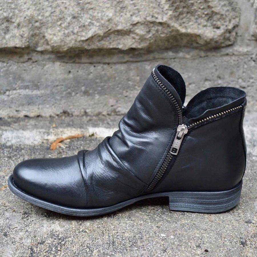 Women Ankle Boots Spring Autumn кожзаменитель Leather Boot Female Short 
