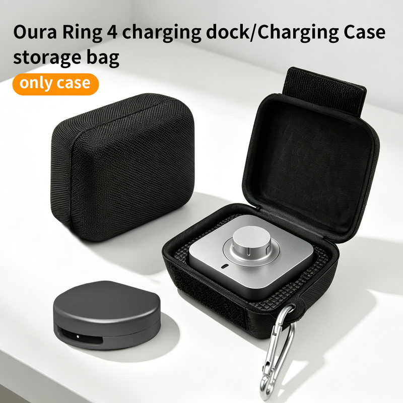 Compatible with Oura Ring4 Charging Case Hard Shell Storage Bag Charging Base Storage Box Fourth Generation Smart Ring Charger Base Portable Shockproof Protective Case Compatible with Oura Ring4 Charging Case Hard Shell Storage Bag Charging Base Storage Box Fourth Generation Smart Ring Charger Base Portable Shockproof Protective Case