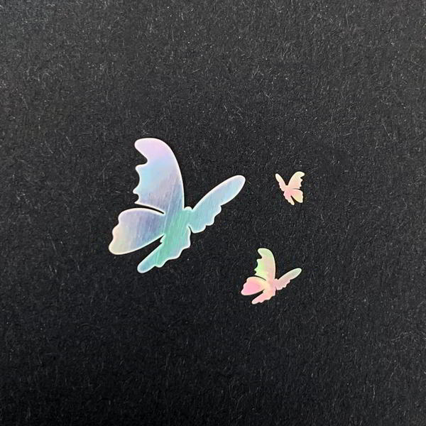 Mother-Of-Pearl Silhouette Butterfly Series Butterfly No. 8 Luminous Shell Green Shell Lacquerware