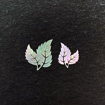 Mother-of-pearl Long Leaf No. 4 Luminous Shell Green Shell Lacquer Lacquerware