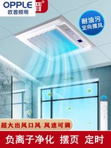 Op Liangba kitchen integrated ceiling embedded electric fan remote control swing leaf bathroom ceiling cooling fan