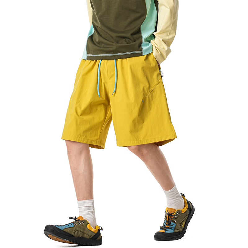 Wainot Outdoor Hiking Wear-Resistant Sports Shorts Trendy Yellow Five-Point Shorts Summer Men's Breathable Casual Pants