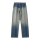 Kuvine Zip Trousers Gradient Washed Spring Denim