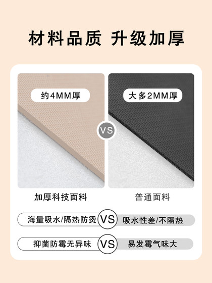 厨房沥水垫台面硅藻泥吸水垫碗碟控水垫咖啡机垫桌面隔热茶水垫子