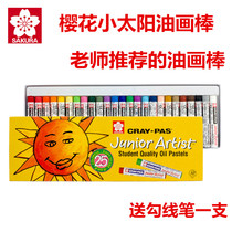 Japan SAKURA cherry blossom 25 color oil painting stick 24 color set kindergarten children graffiti art color stick soft crayon