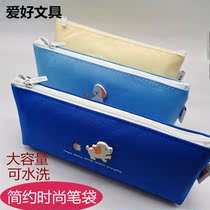 Hobbies large-capacity pen bags multifunctional fresh pencil stationery box simple canvas students pencil bag