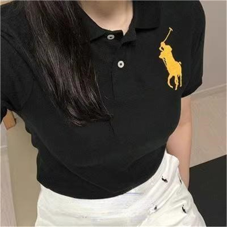 New Paul Morgan Summer Women's Pure Cotton Polo Shirt Solid Color Short-Sleeved Casual Sports Shirt T-Shirt Top New Paul Morgan Summer Women's Pure Cotton Polo Shirt Solid Color Short-Sleeved Casual Sports Shirt T-Shirt Top
