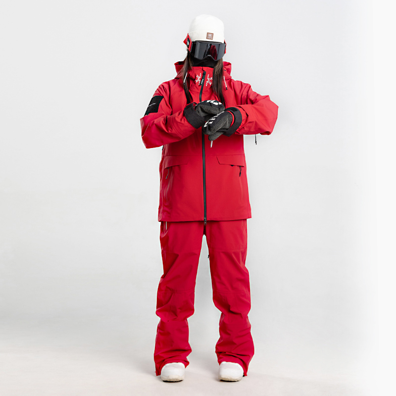 25 New Models of Black and Red 3L High-Performance Ski Jackets, Waterproof, Windproof, Breathable, Warm and Moisture-Wicking