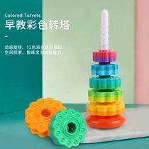 Toyori Yan Elector Early teaching Rainbow retransfer Lelaminated Leasing toy Colour Colorful Turret of Colorful Turret Dazzling Turntable New