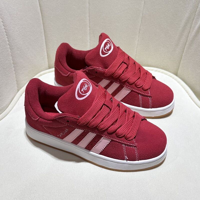 Official Genuine Wedding Shoe Collaboration Burgundy Loafers Versatile Casual Couple Sneakers Genuine Leather Women's Sneakers