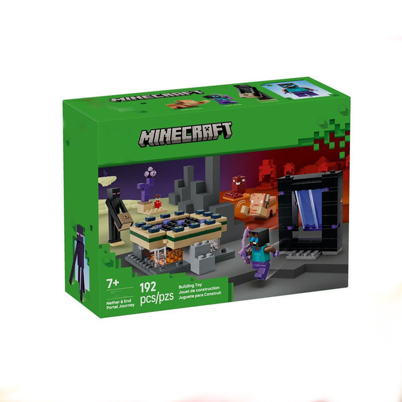 21584 Nether and End Portal Toy Minecraft Set Scene Building Blocks Series Compatible with Lego